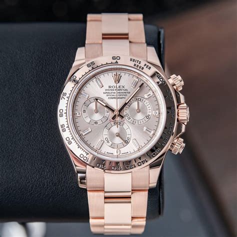 rolex daytona rose gold baguette|rolex 116505 daytona.